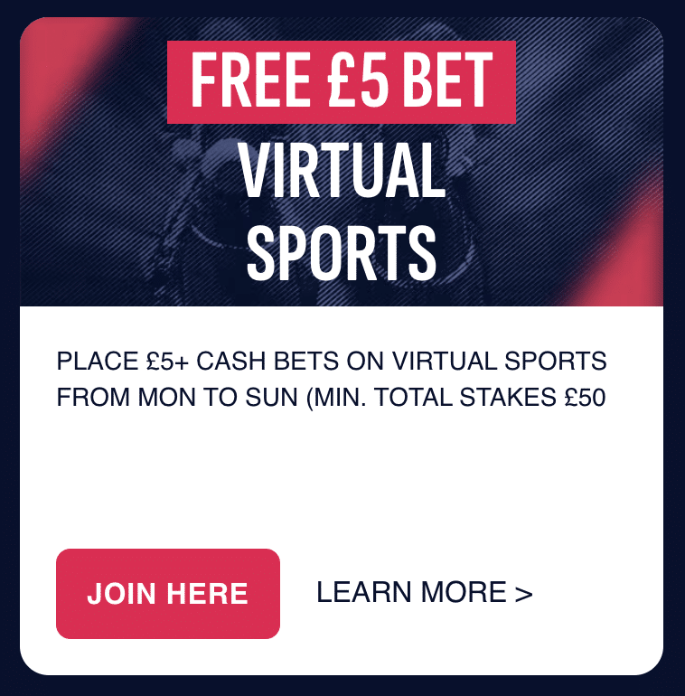 Virtual sports promo at Planet Sport Bet